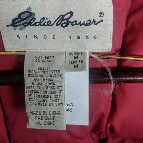 Rare 90s Vintage Eddie Bauer Goose Down Parka w/ Removable Coyote Collar Size M - Picture 16 of 16